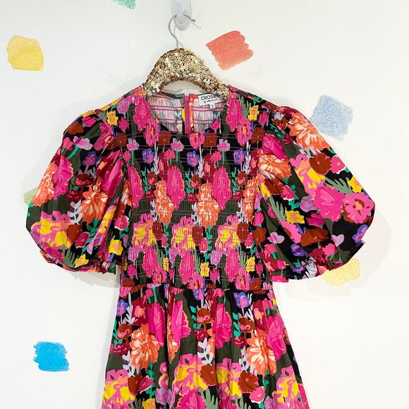 S Crosby by Mollie Burch Floral Print Lizzie Puff Sleeve Dress - Picture 2 of 6